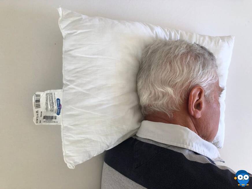 oreiller bleu calin antiacarien